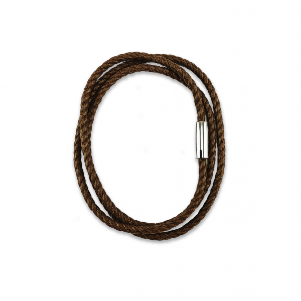 Triple Wrap Braided Leather Bracelet (Dark Brown)