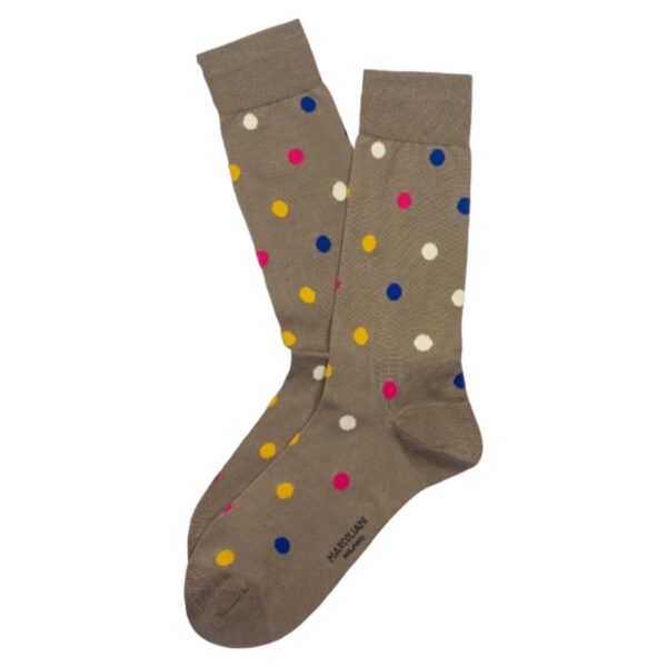Marcoliani Socks Multicolour Dots Cappuccino