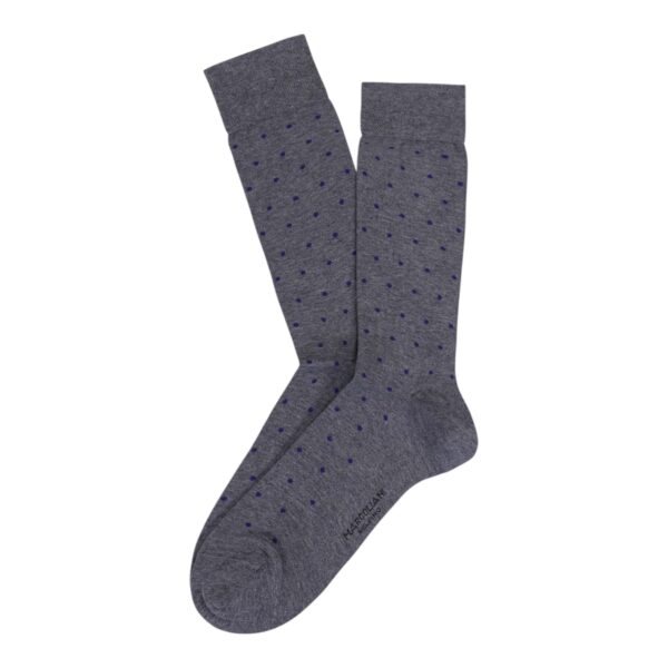 Marcoliani Socks Polka Dot Grey Blue