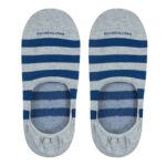 Marcoliani No-Show Socks Gondola Stripe Silver Grey